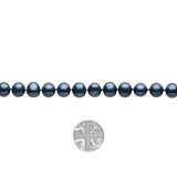 Costco black pearl necklace 7.5-8mm 18ct gold (British brand)