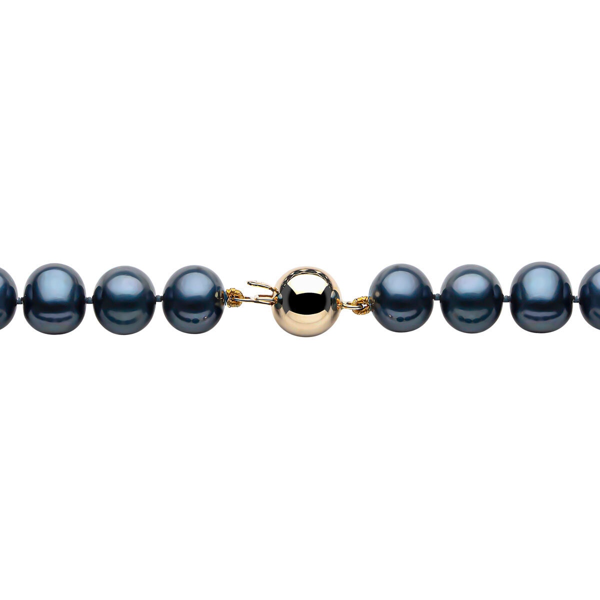 Costco black pearl necklace 7.5-8mm 18ct gold (British brand)