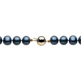 Costco black pearl necklace 7.5-8mm 18ct gold (British brand)