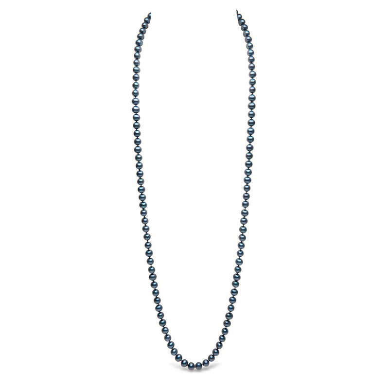 Costco black pearl necklace 7.5-8mm 18ct gold (British brand)