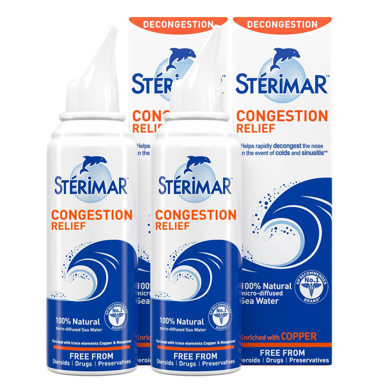 Sterimar congestion relief nasal spray 2 x 100ml (British brand)