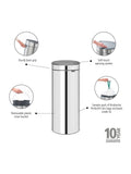 Brabantia Brilliant Steel Touch Bin 30L - British product