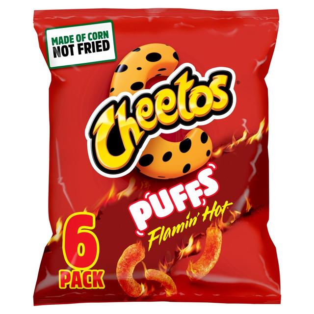 Cheetos Puffs Flamin' Hot Multipack Snacks   6 per pack GOODS M&S   