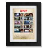 Royal Mail Dungeons & Dragons framed stamp sheet, UK version