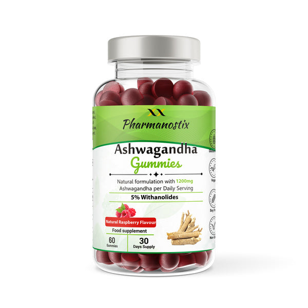 Pharmanostix Ashwagandha gummies 60 count 1200mg, UK version