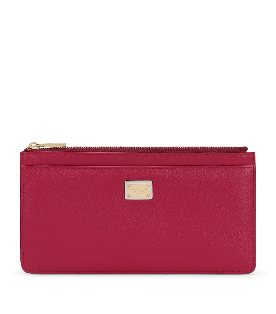 Dolce&Gabbana leather zip card holder with 8 card slots - British product