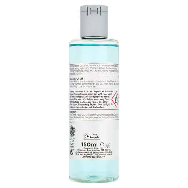 Superdrug normal setting lotion 150ml (British brand)