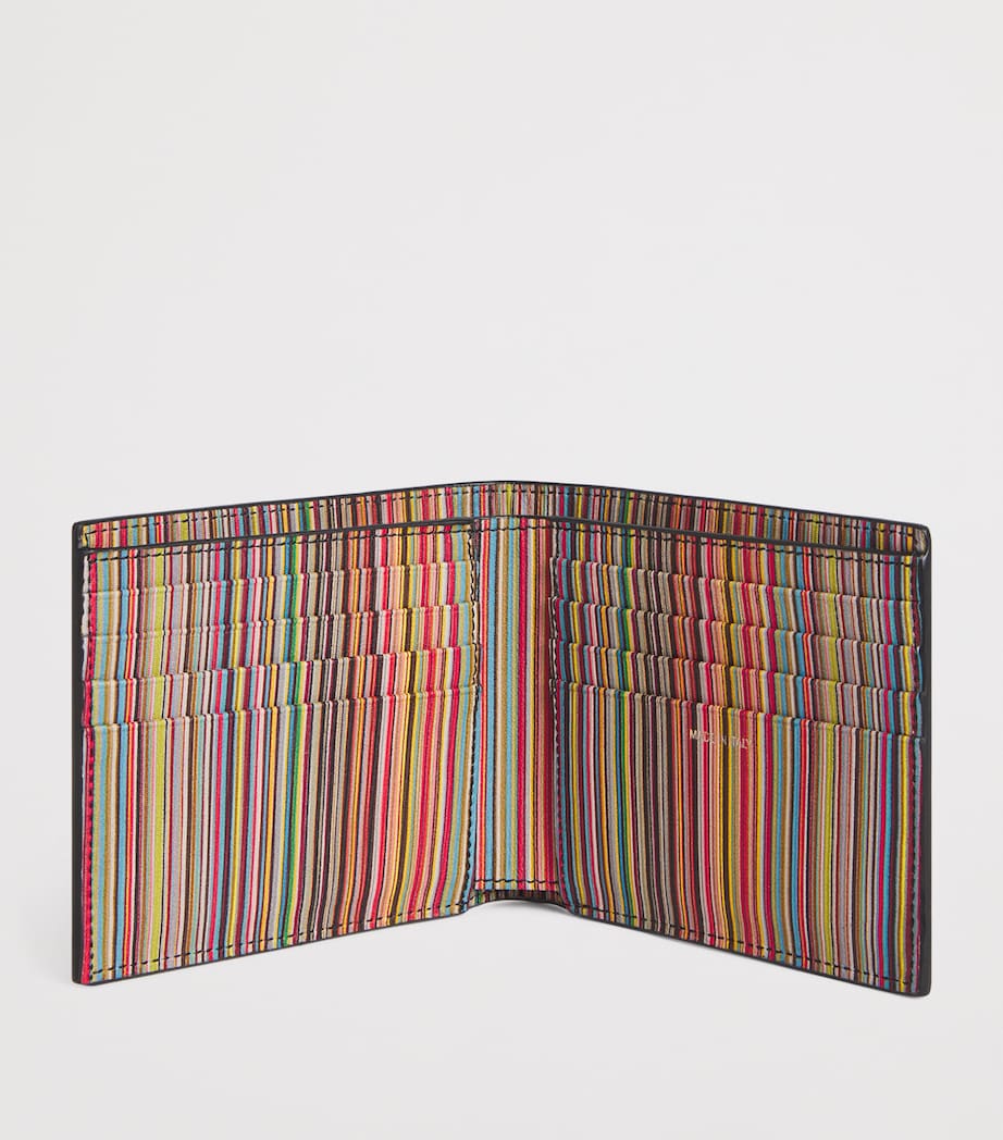 Paul Smith leather bifold wallet with iconic stripe, imported from the UK