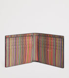 Paul Smith leather bifold wallet with iconic stripe, imported from the UK