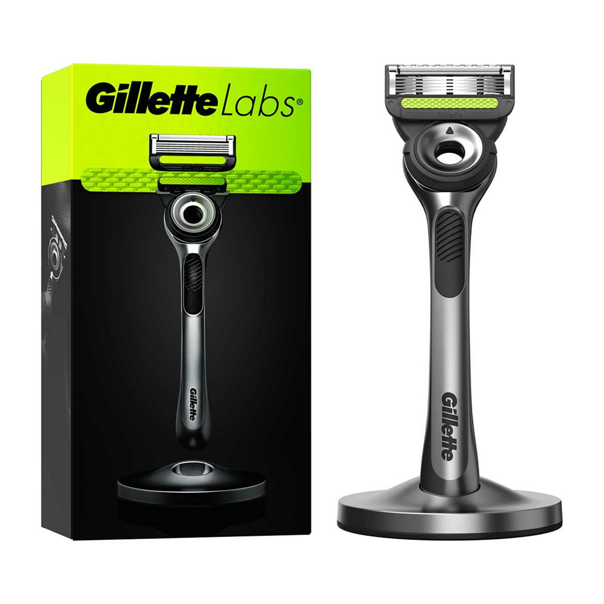 Gillette Labs Razor with Exfoliating Bar & Magnetic Stand Men's Toiletries Boots   