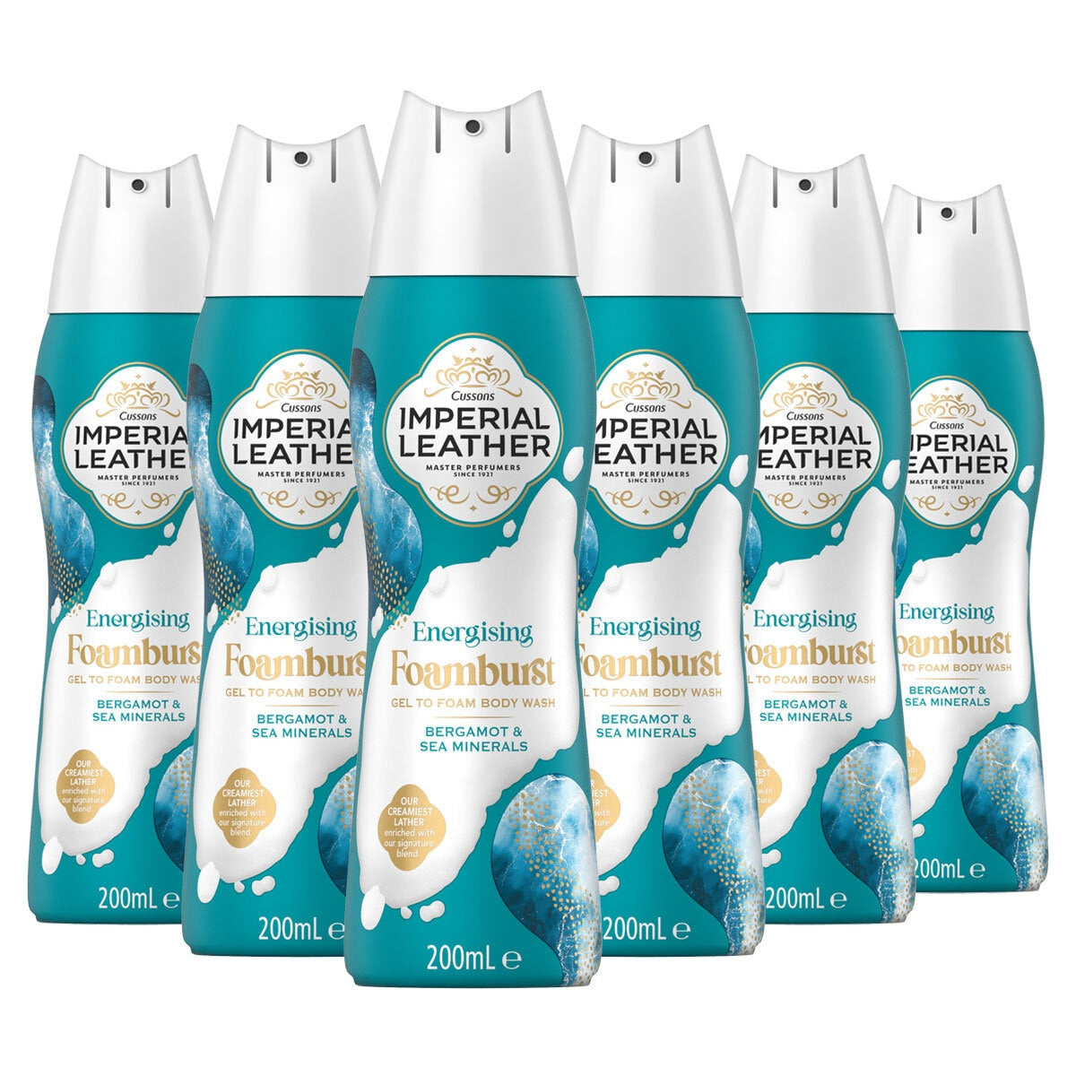 Imperial Leather shower gel energising or moisturising 6x200ml, UK version
