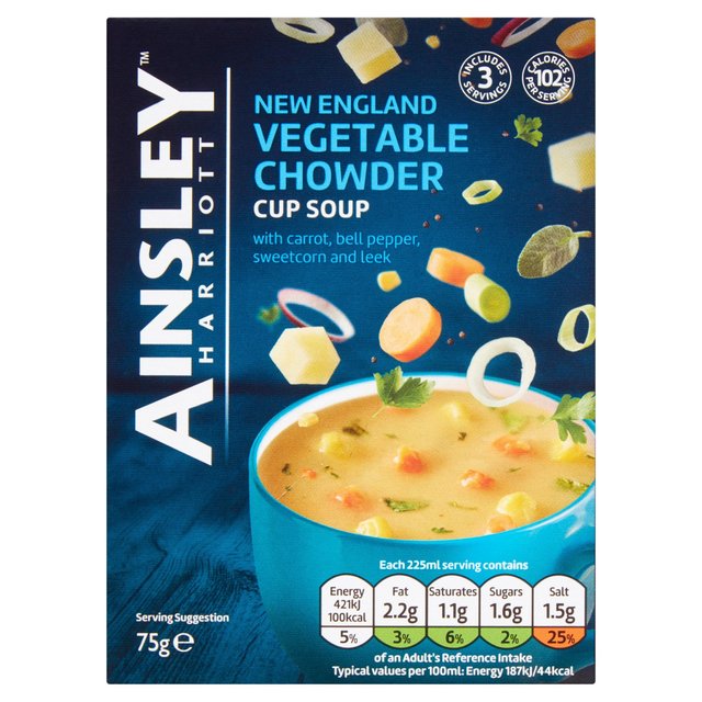 Ainsley Harriott Vegetable Chowder Cup Soup   75g GOODS M&S   