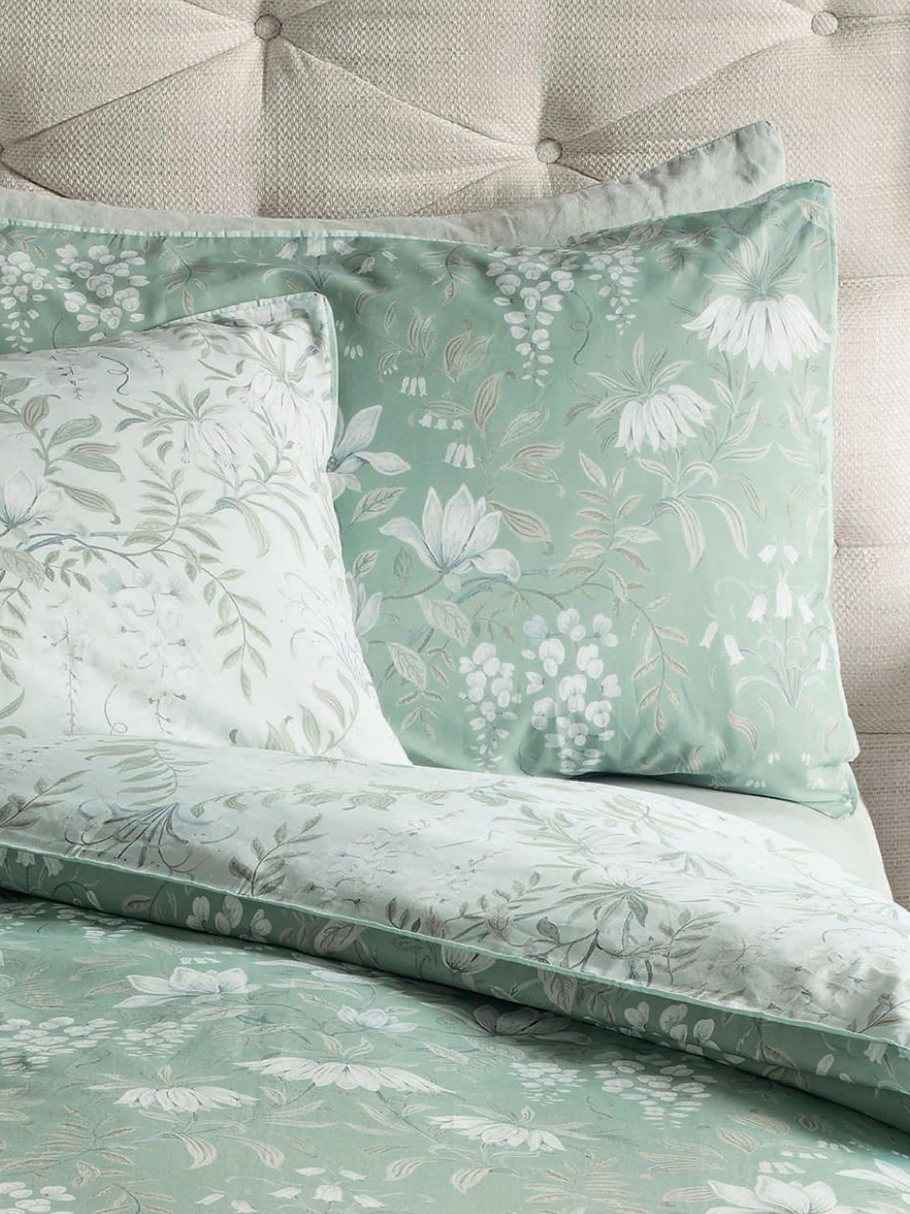 Laura Ashley Sage Green Parterre duvet cover and pillowcase set, UK version