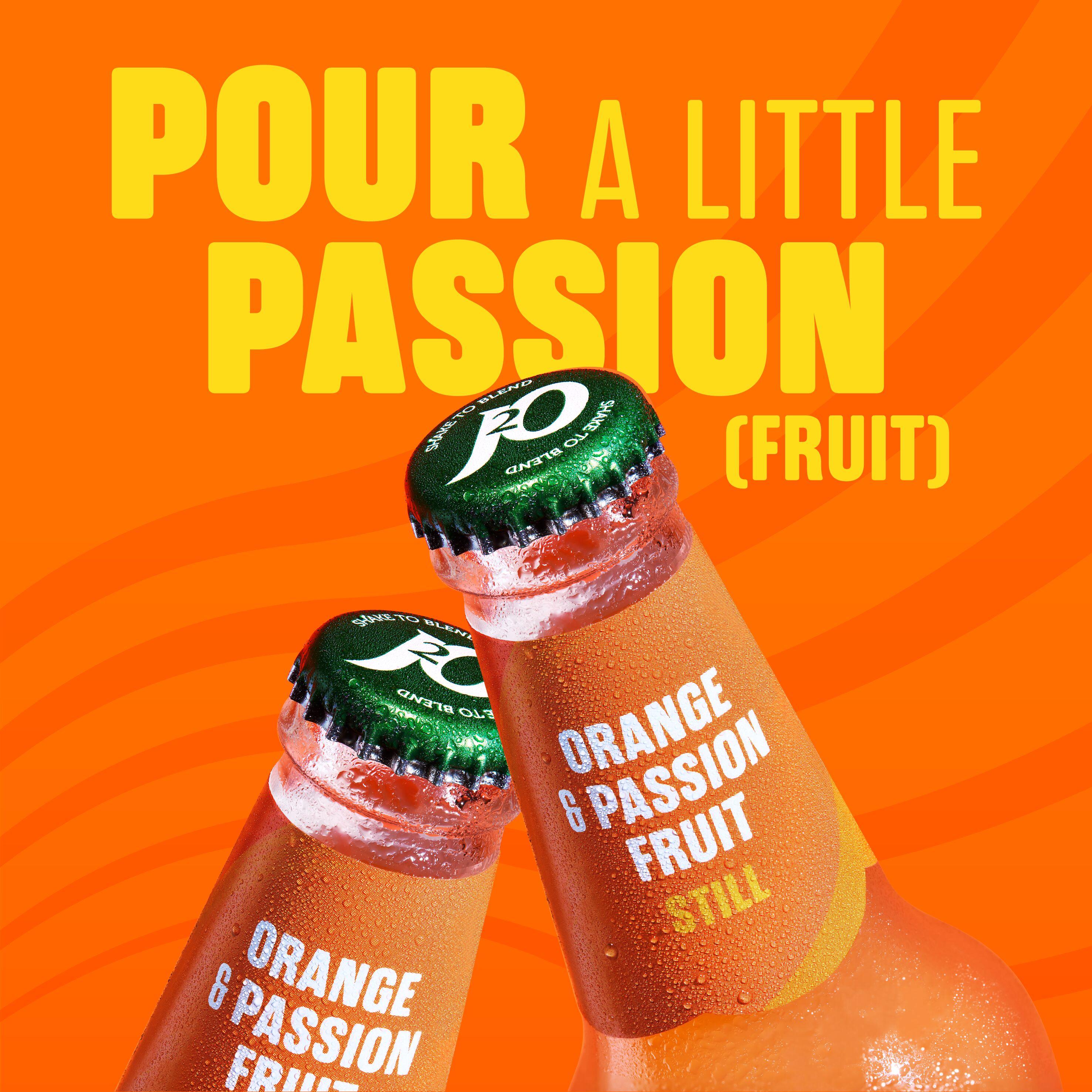 J2O Orange & Passion Fruit soft drink 4x275ml (British brand)