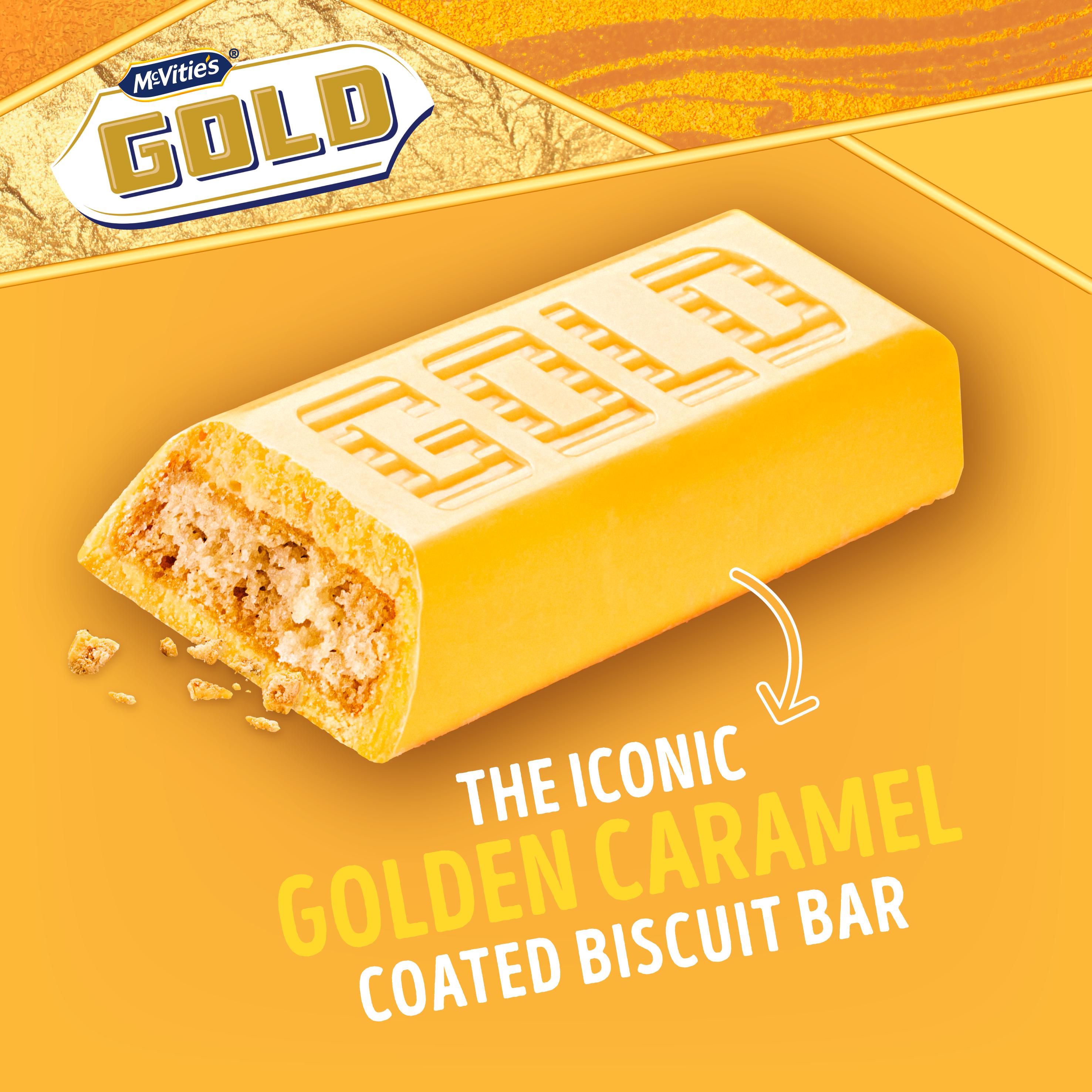 McVitie's Gold caramel biscuit bars multipack 7x18.3g, imported from the UK