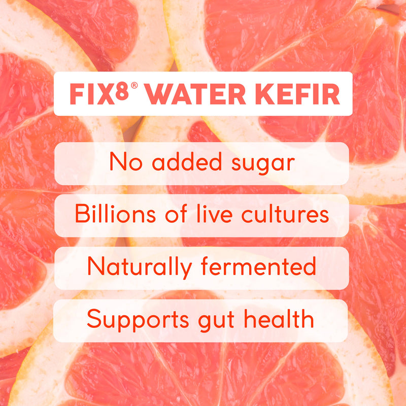 Fix8 water kefir grapefruit and elderflower 4x250ml - British product