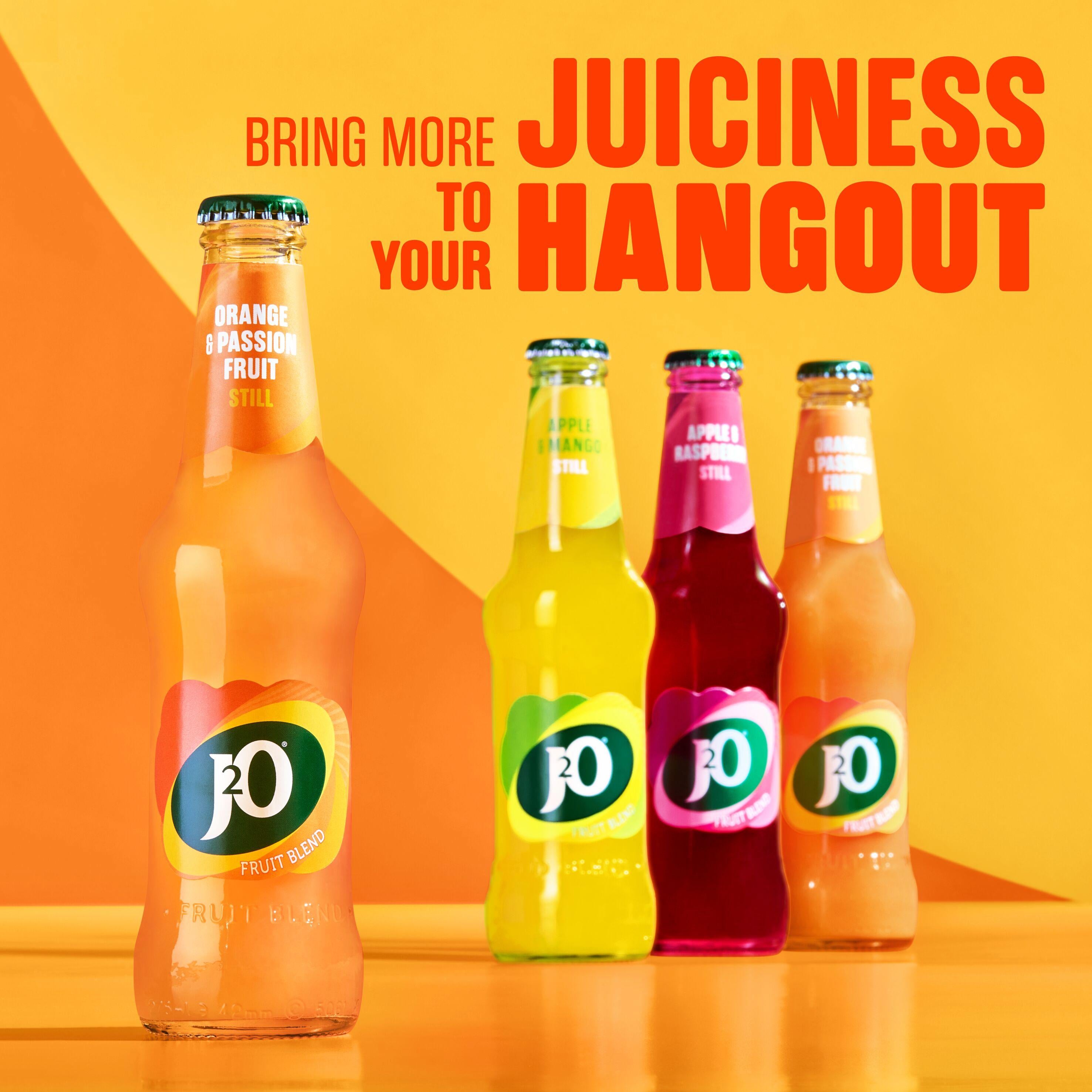 J2O Orange & Passion Fruit soft drink 4x275ml (British brand)