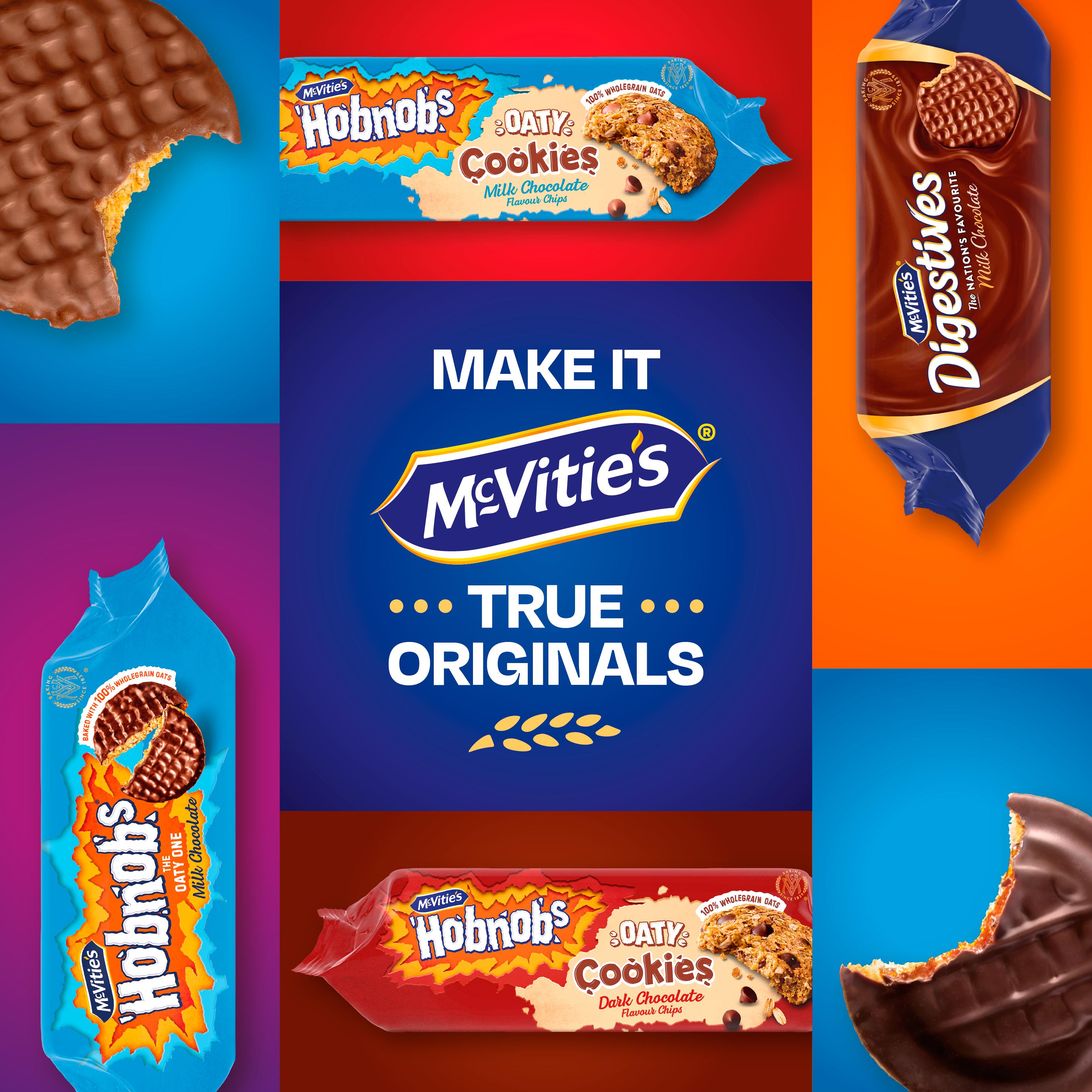 McVitie's Hobnobs Oaty Cookies milk chocolate chips 155g, imported from the UK