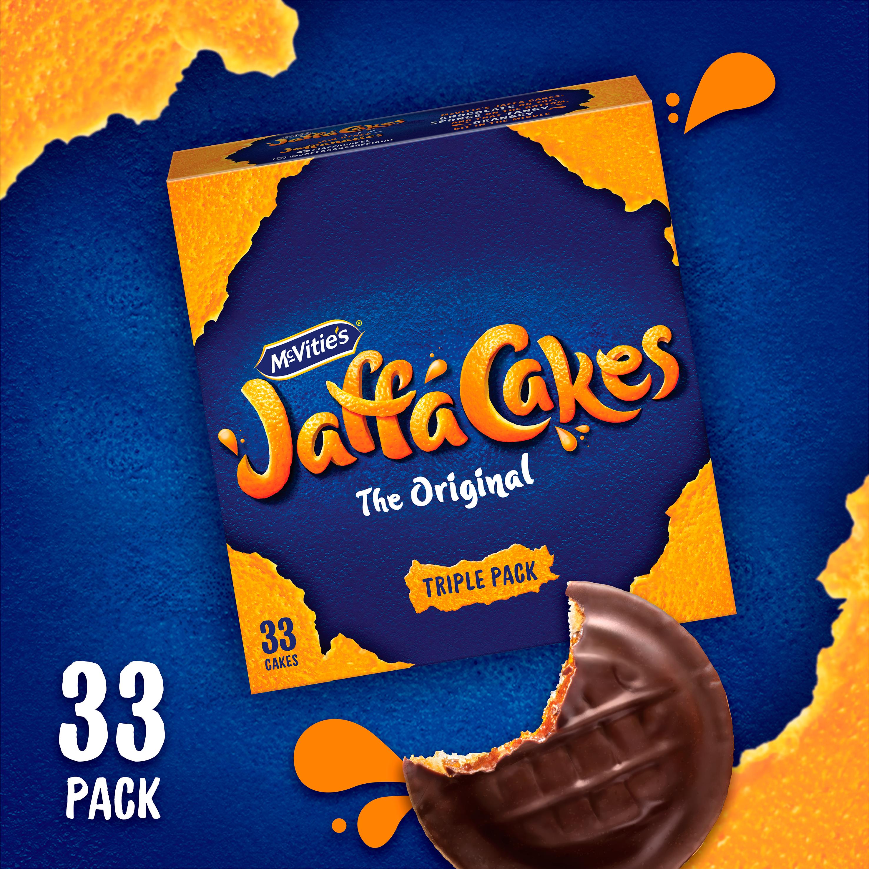 McVitie's Jaffa Cakes Original triple pack 33, imported from the UK