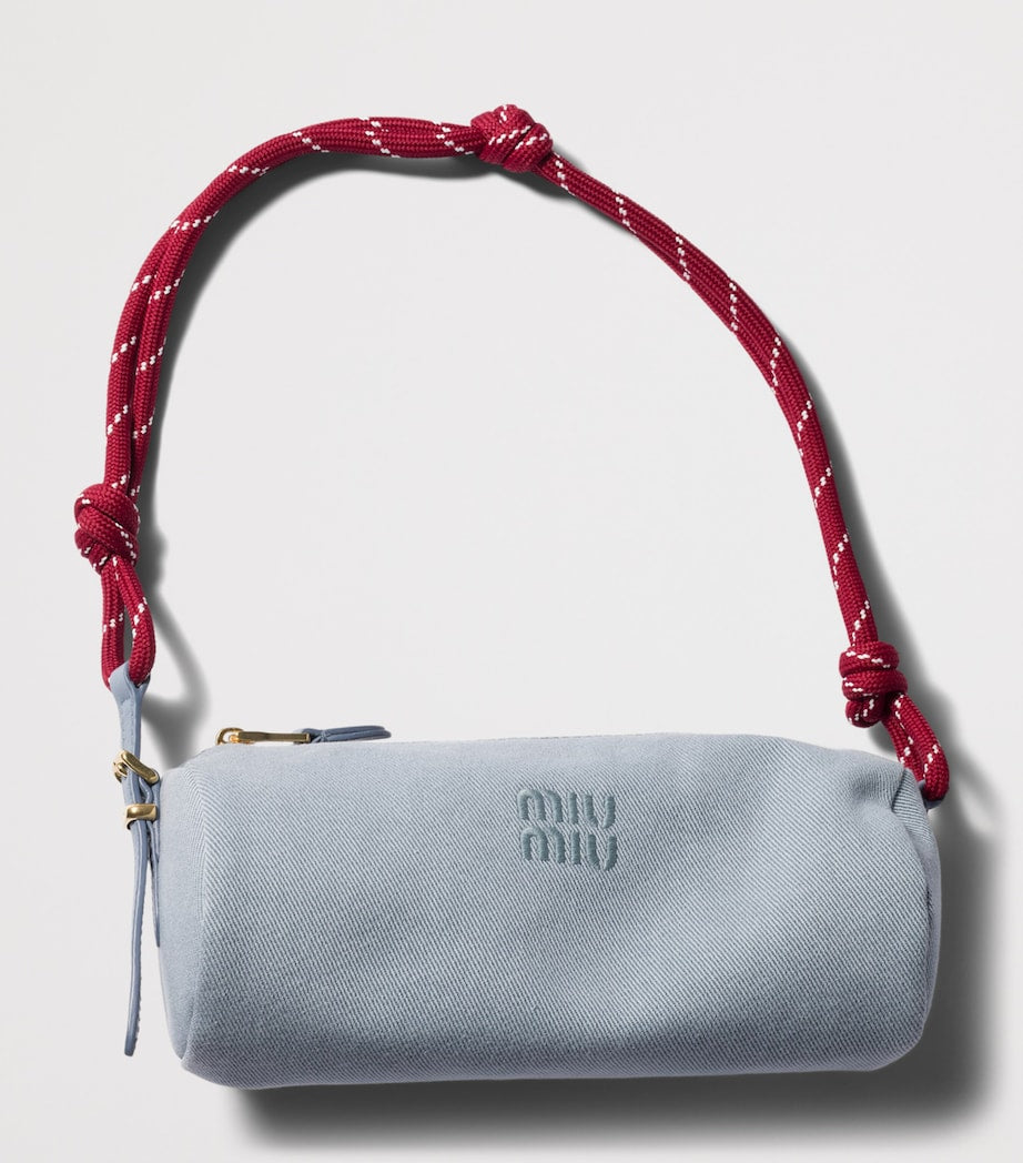 Miu Miu gabardine pouch in recycled polyamide, imported from the UK