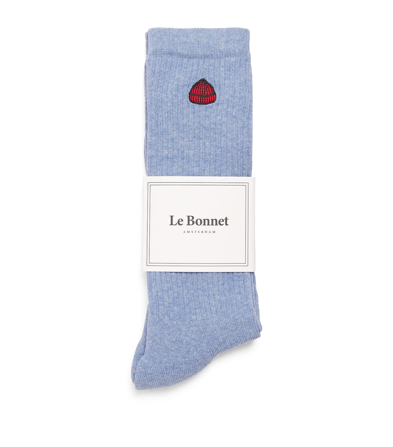 Le Bonnet cotton-blend logo socks, imported from the UK