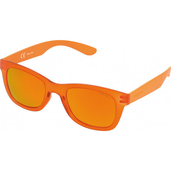 Police orange injected frame sunglasses 50mm, UK version