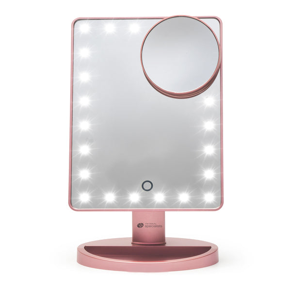 Rio cosmetic mirror with 24 LED lights rose gold, imported from the UK