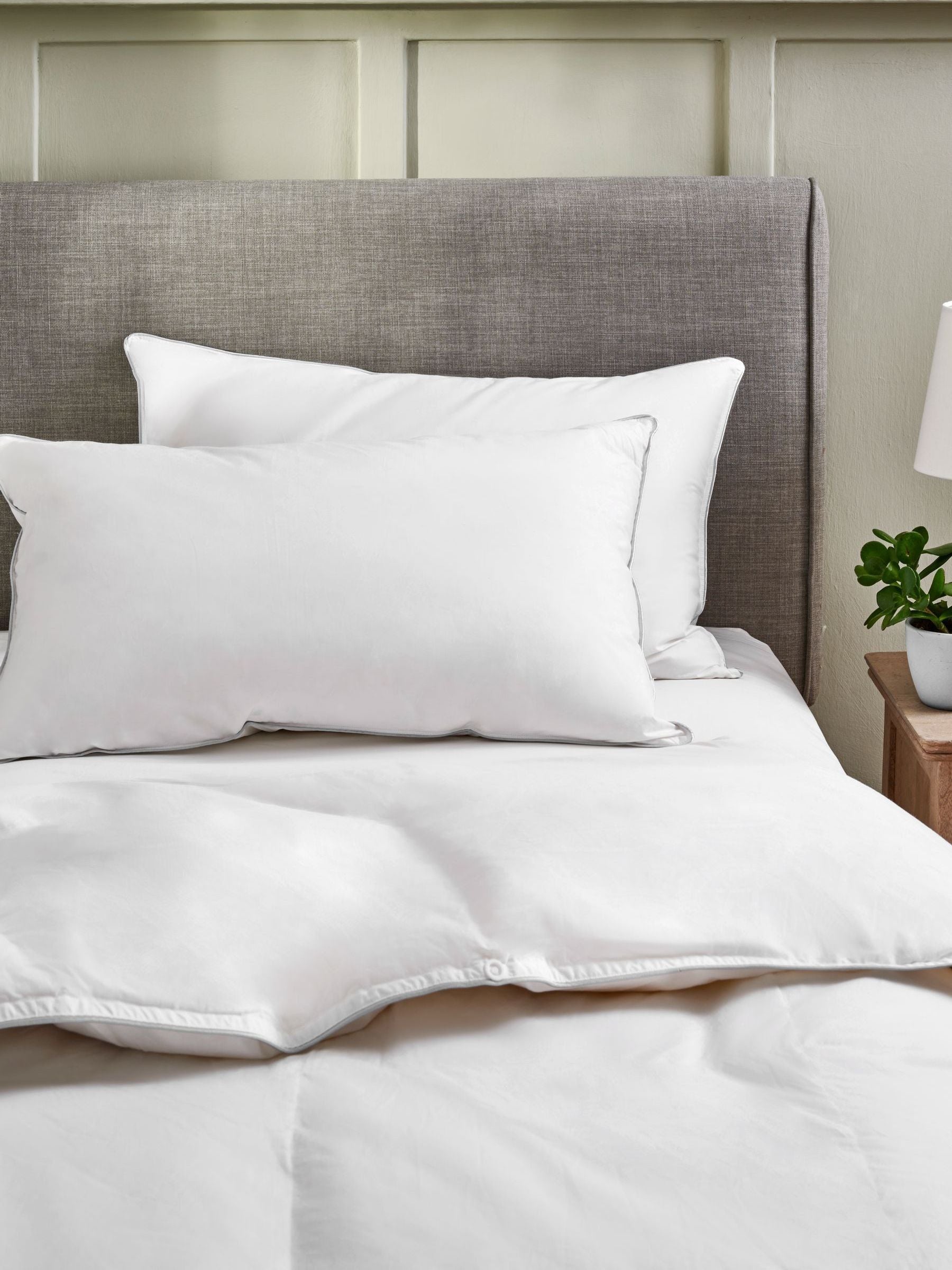 2 Pack Medium Duck Feather and Down Bed Pillows