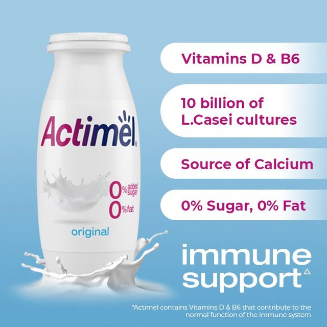 Actimel Strawberry 0% Added Sugar Fat Free Yoghurt Drink   8 x 100g GOODS M&S   