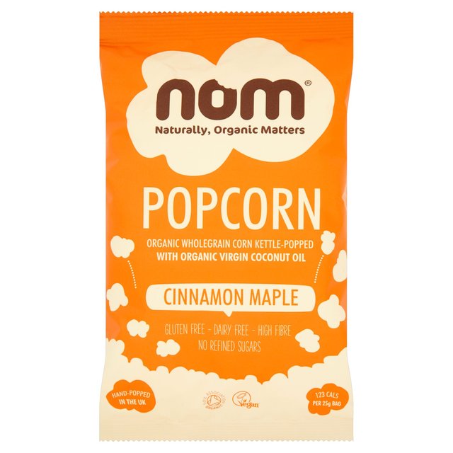 Nom Organic Cinnamon Maple Popcorn   25g GOODS M&S   