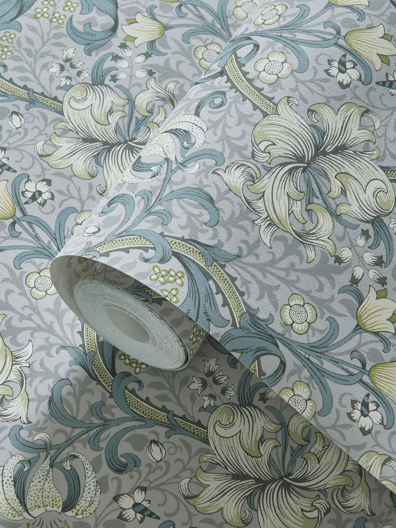 Morris & Co Linen Blush Golden Lily Wallpaper - 10.05m x 52cm