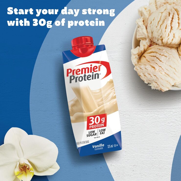 Premier Protein vanilla shakes 325ml 12 pack - British product