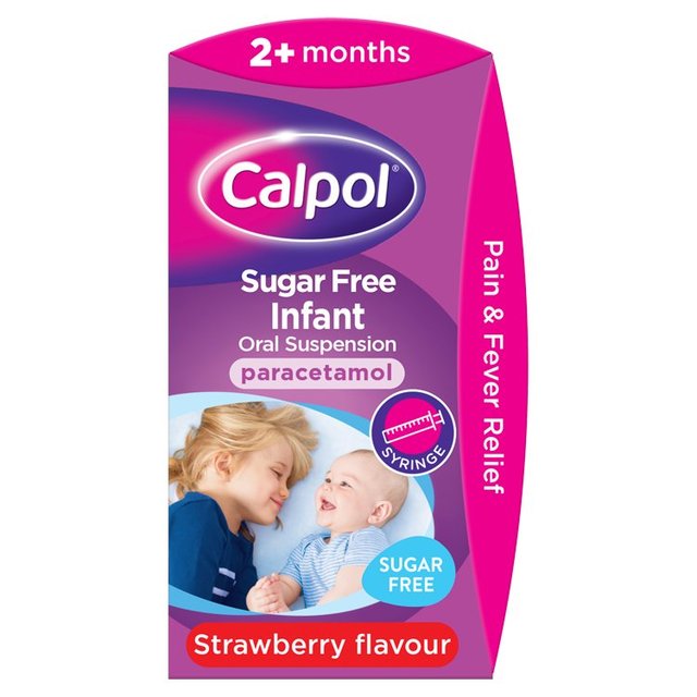 Calpol Infant Sugar Free Oral Suspension Strawberry 2+ Months   100ml GOODS M&S   