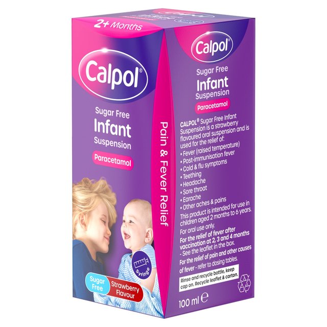 Calpol Infant Sugar Free Oral Suspension Strawberry 2+ Months   100ml GOODS M&S   