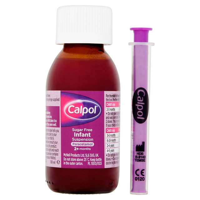 Calpol Infant Sugar Free Oral Suspension Strawberry 2+ Months   100ml GOODS M&S   