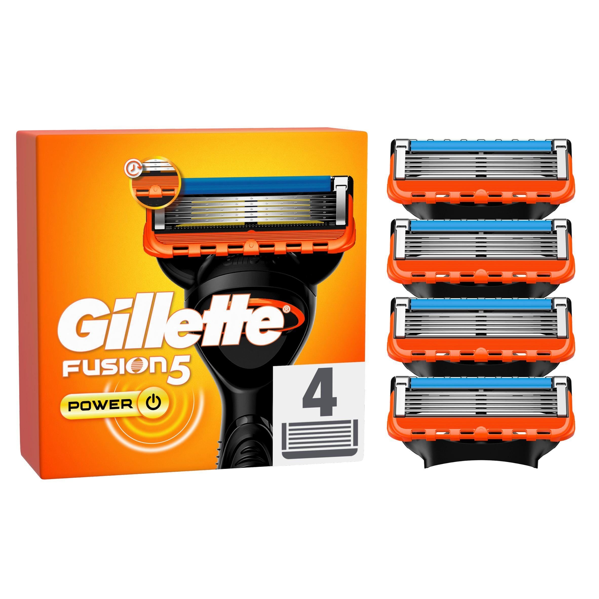 Gillette Fusion Power Razor Blades x4 men's razors & blades Sainsburys   