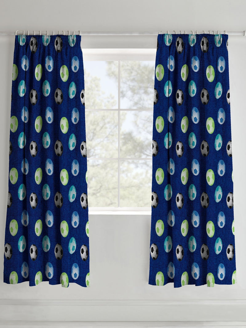 Catherine Lansfield football print curtains 167x182cm, imported from the UK