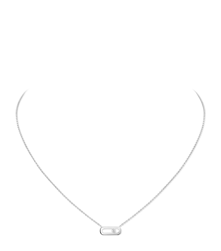 Messika Move Uno white gold diamond necklace, imported from the UK