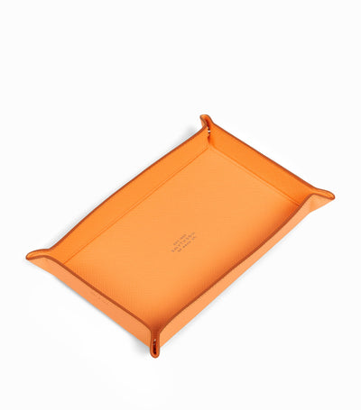 Harrods Smythson Small Leather Panama Rectangular Trinket Tray- Buy online at McGrocer