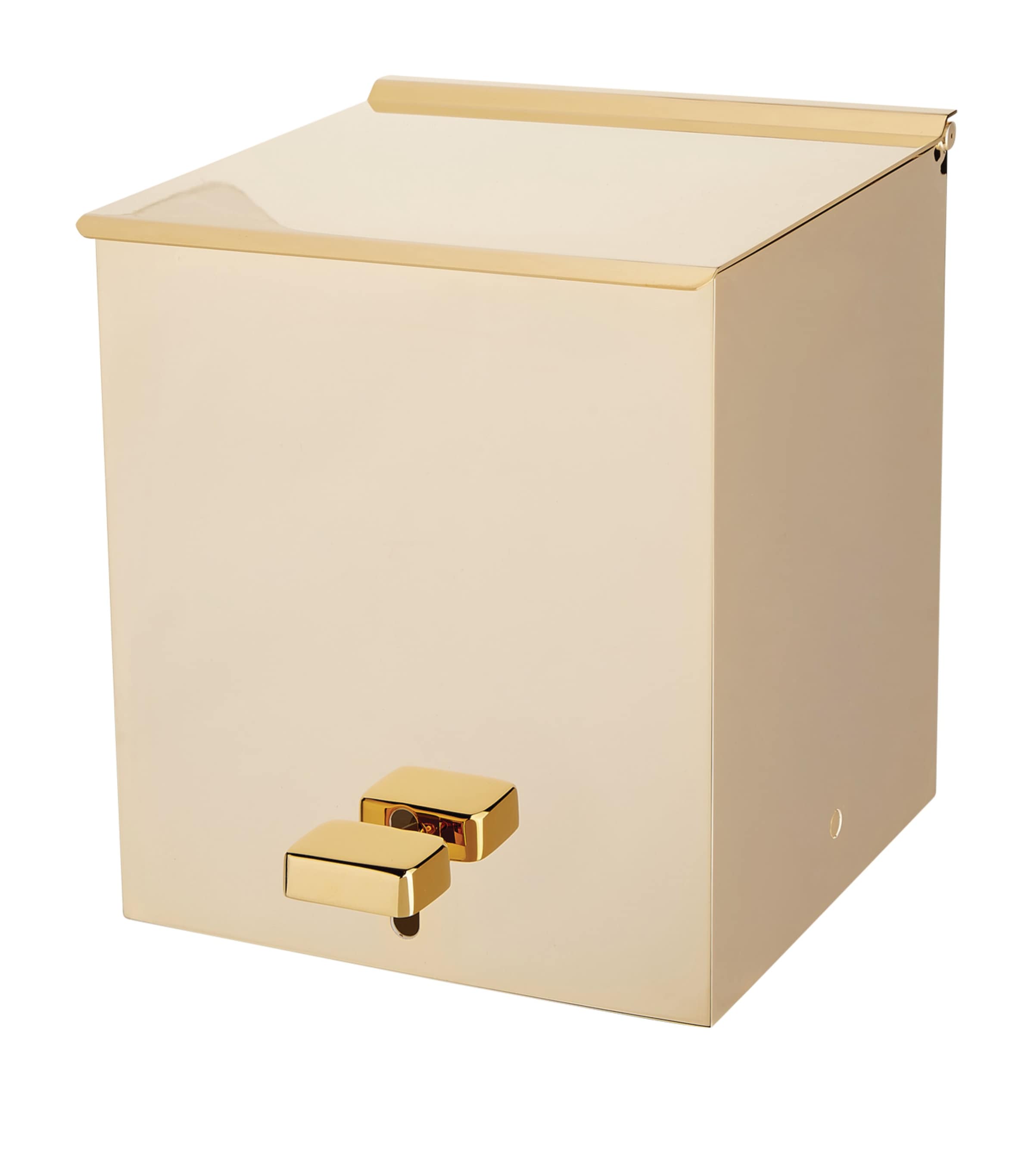 Zodiac gold-plated square pedal bin (British brand)