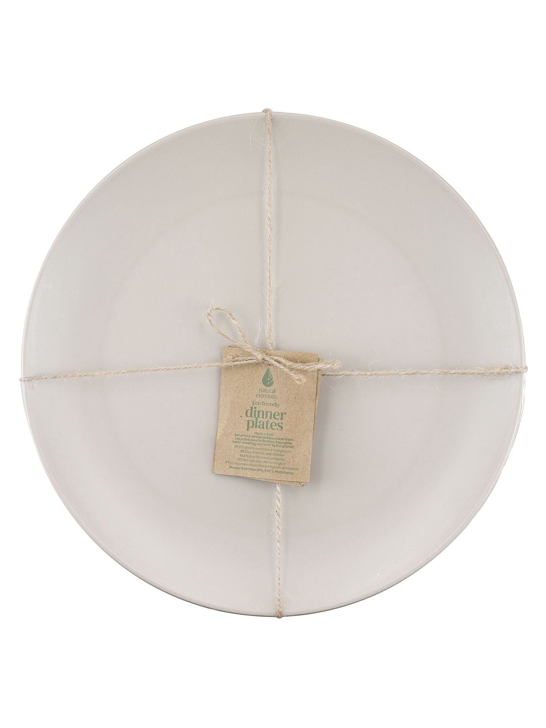 Natural Elements brown plastic dinner plates set of 4, imported from the UK