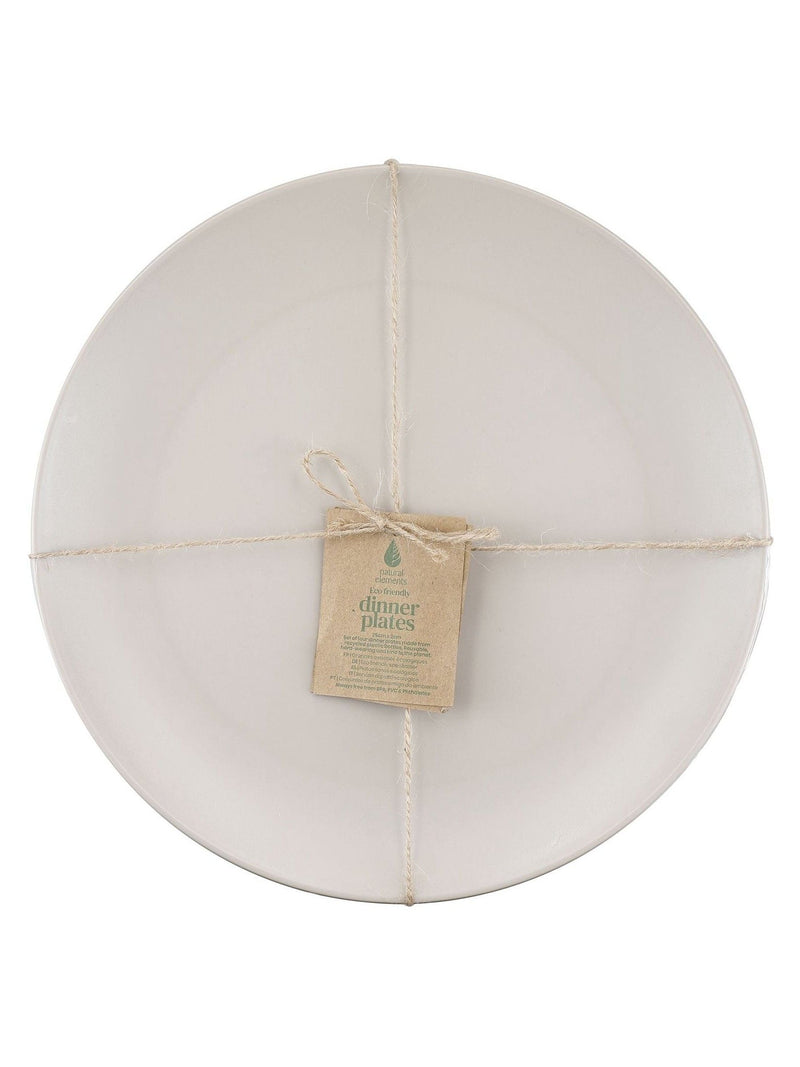 Natural Elements brown plastic dinner plates set of 4, imported from the UK