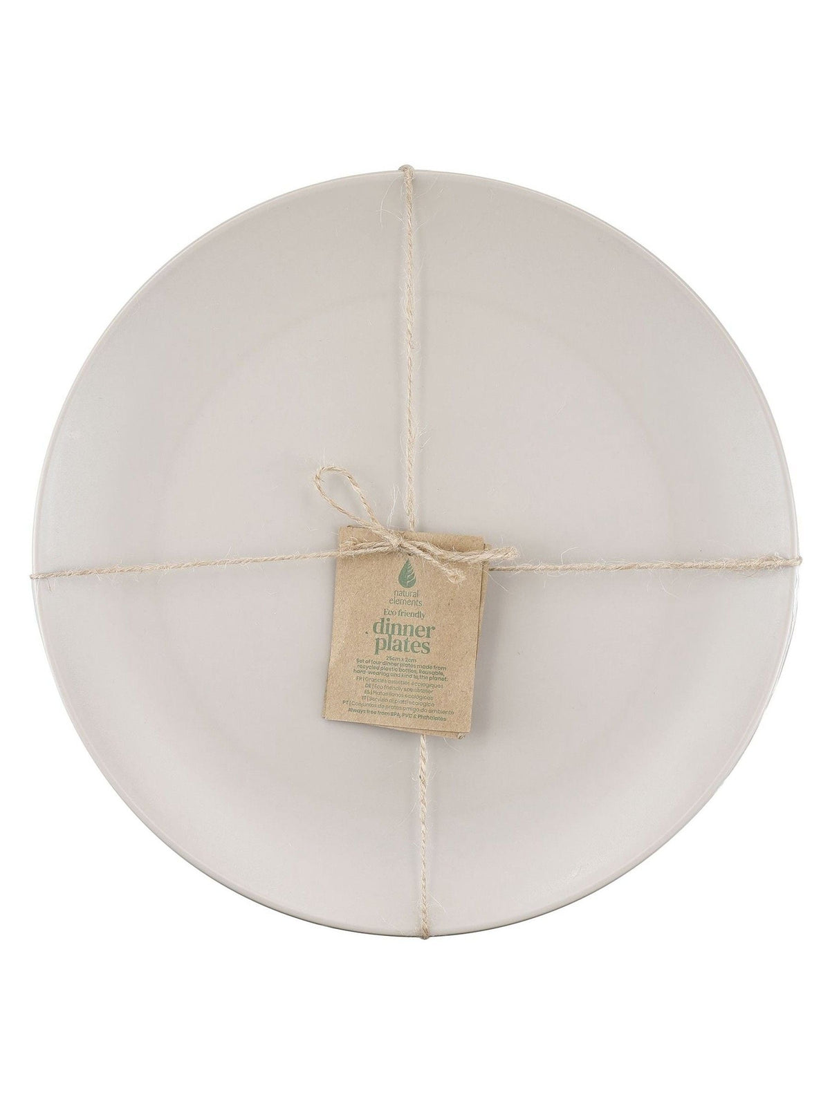 Natural Elements brown plastic dinner plates set of 4, imported from the UK