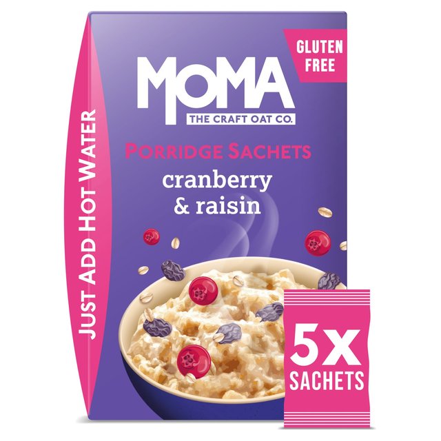 MOMA Cranberry & Raisin Porridge Sachets Gluten Free 5 x 70g   5 per pack GOODS M&S   