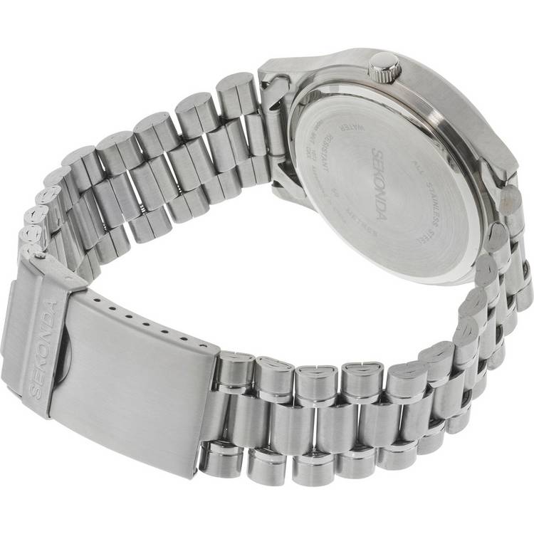 Sekonda men's blue dial stainless steel watch, imported from the UK