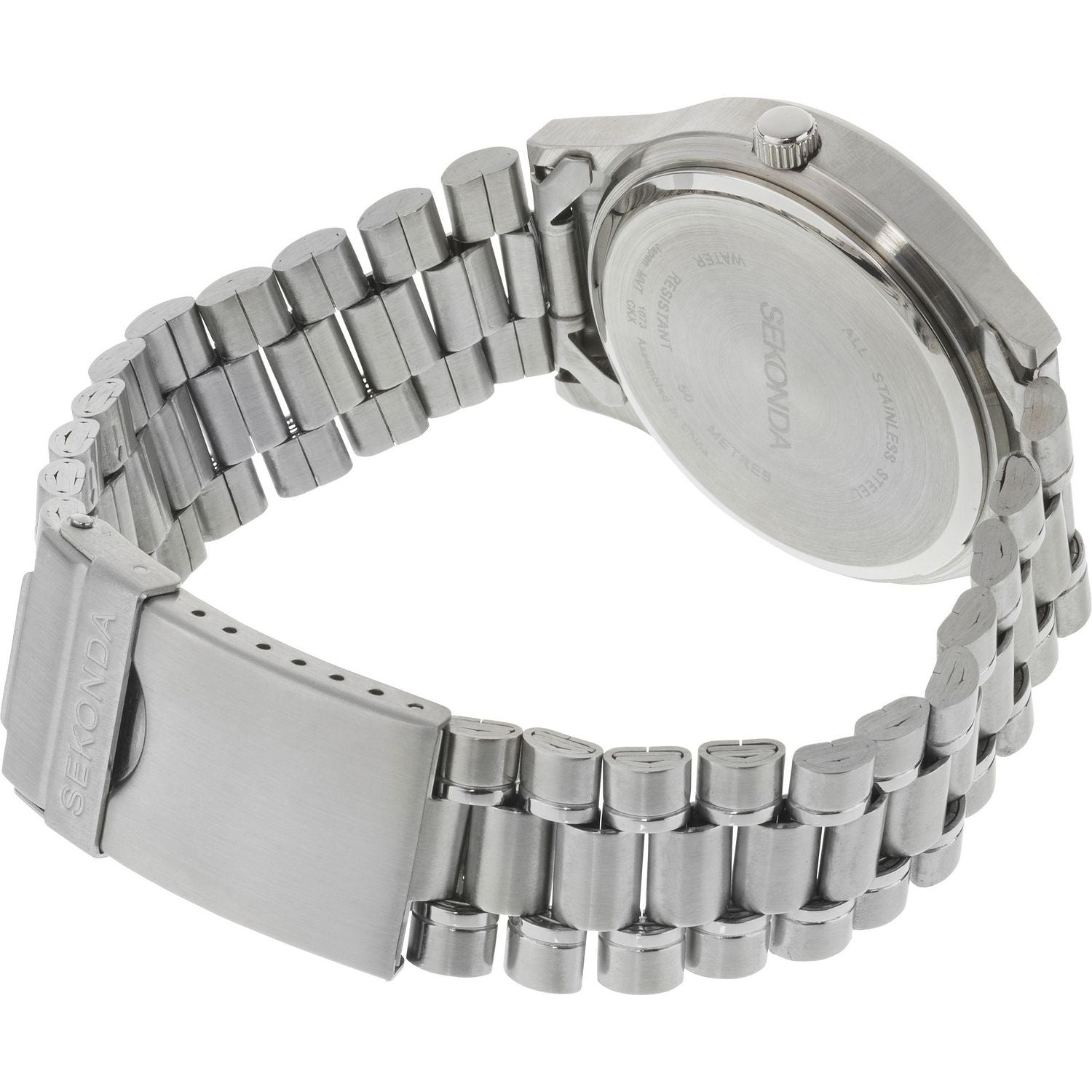Sekonda men's blue dial stainless steel watch, imported from the UK