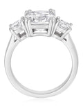 Beaverbrooks sterling silver cubic zirconia three stone ring 2.5mm - British product