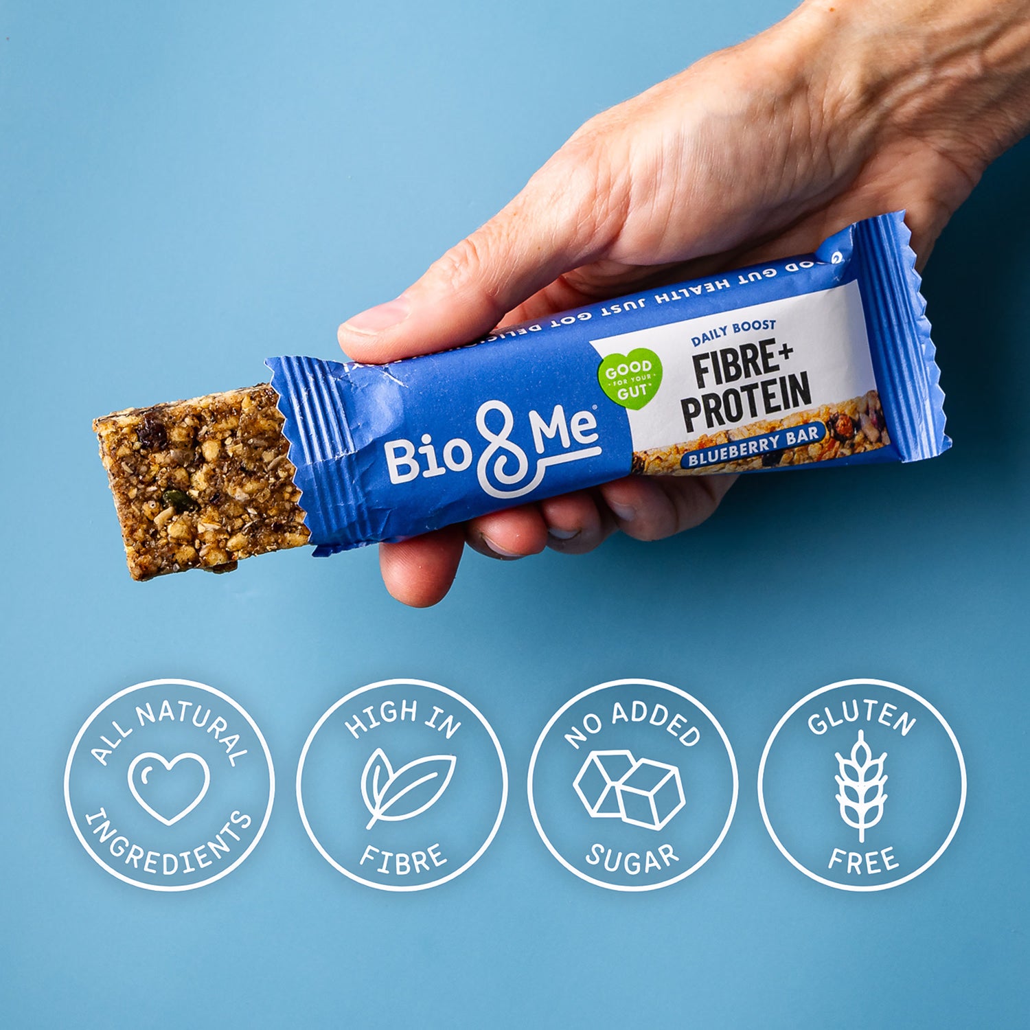 Bio & Me blueberry protein oat bars 3x40g - British product