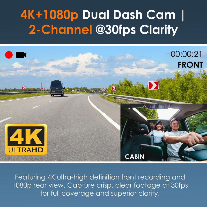 Rexing R316 4K dual channel dash cam black - British product