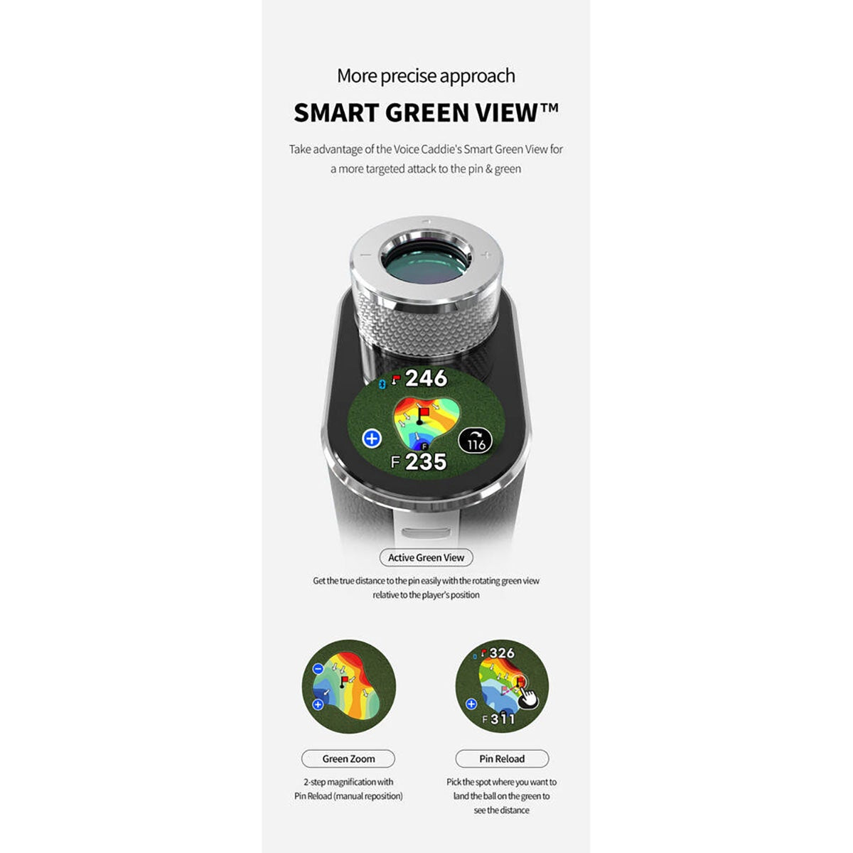 Voice Caddie SL3 GPS Golf Rangefinder, imported from the UK